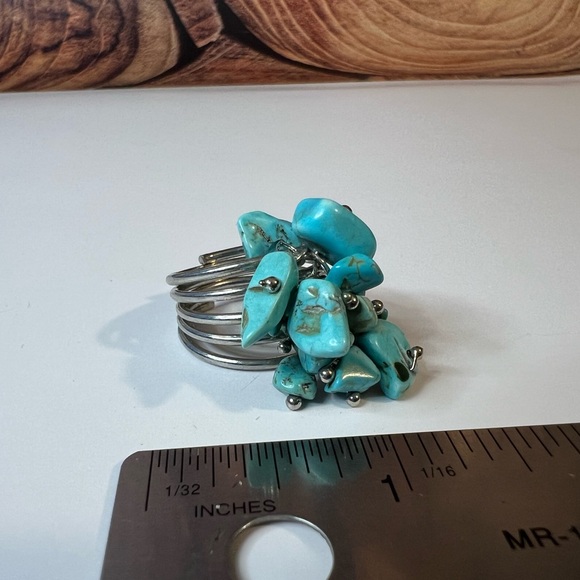 Turquoise Cluster Ring - Picture 4 of 4